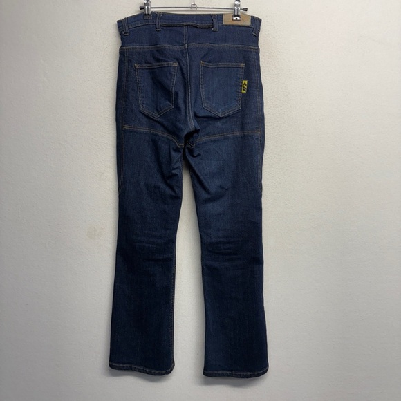 Bilt Iron Workers Steel Motorcycle Work Jeans Blue Women's 8x30 Knee PADS Armor - Picture 2 of 8